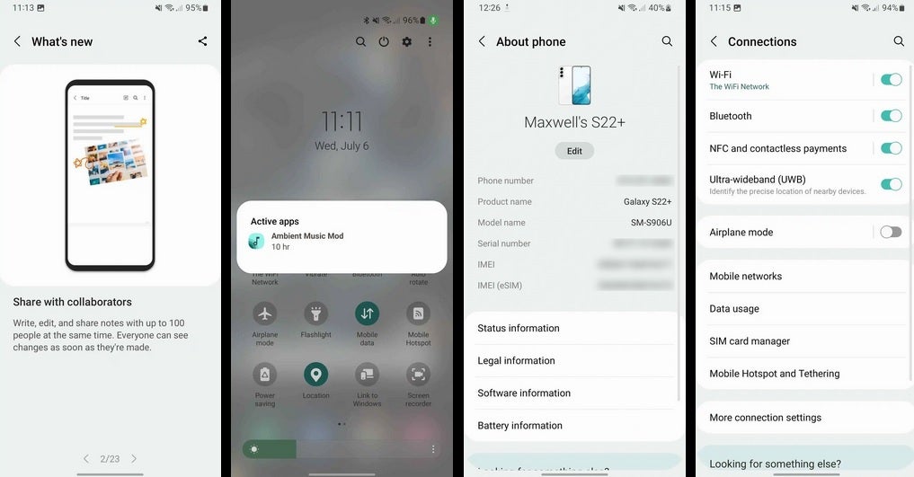 There is a change to the Android permission dialog from One UI 4 (left) to One UI 5 (right) - Screenshots from unreleased One UI 5 beta reveal minor changes and new features