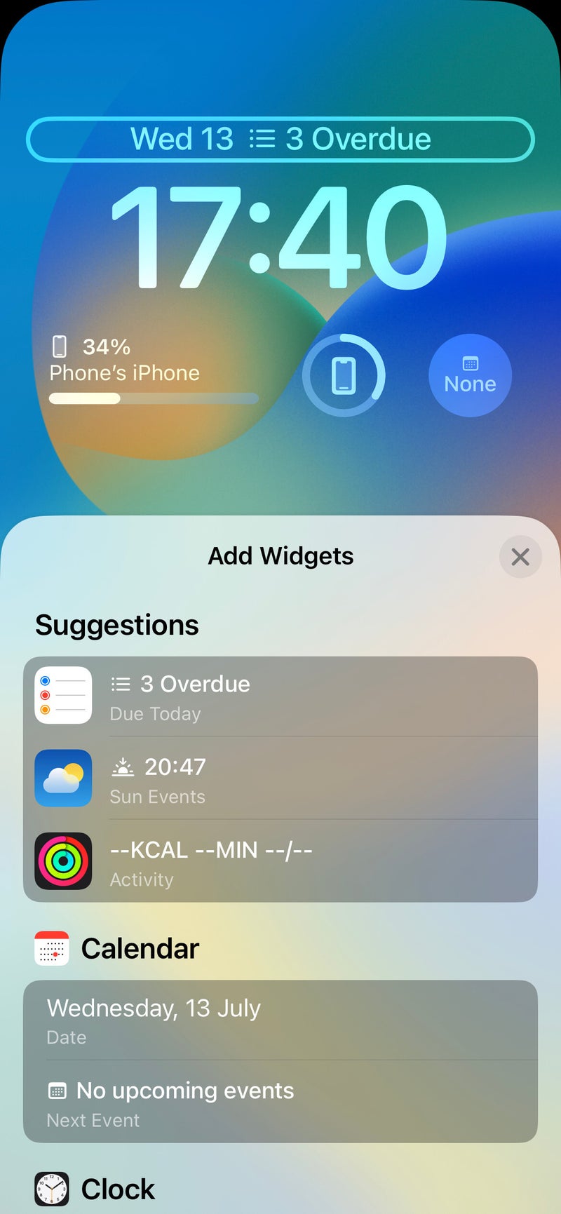 iOS 16 Lock Screen: here are all the widgets you can add