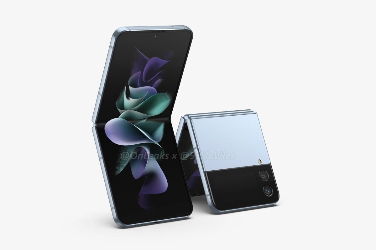 And here is a leaked Galaxy Z Flip 4 render. - Believe it or not, Samsung's Galaxy Z Fold 5 and Z Flip 5 are already in the rumor mill
