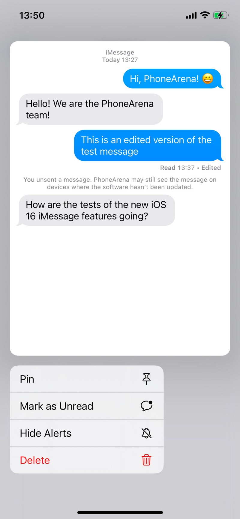 How to edit and unsend messages on iOS 16