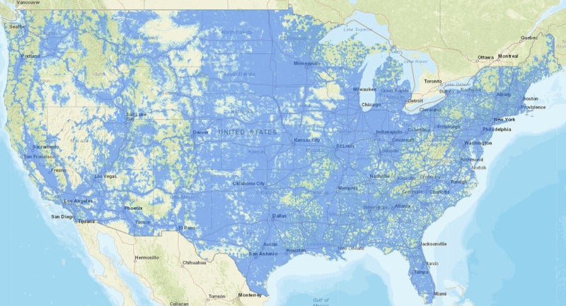 AT&T coverage map (FCC)
