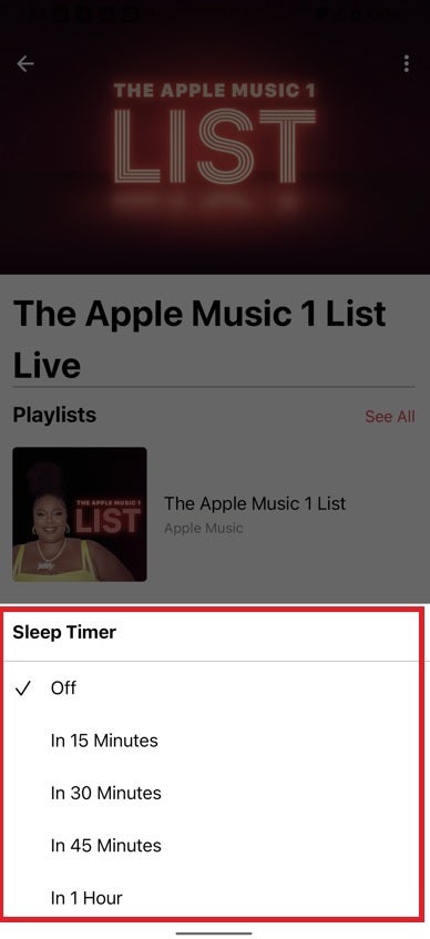 The sleep timer on the YouTube Music app could look like the feature on the Android version of Apple Music - Discovered code reveals that YouTube Music could soon add a much wanted feature