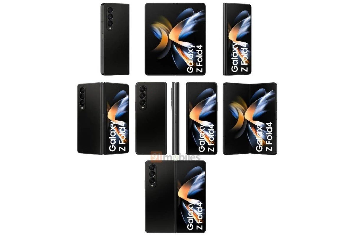 This is the Phantom Black Z Fold 4 from every angle. - These are all the Galaxy Z Flip 4 colors and combos prematurely confirmed by Samsung
