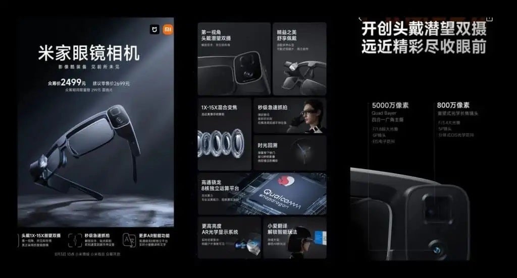 Xiaomi анонсує розумні окуляри AR з чіпсетом Snapdragon 8-ї серії