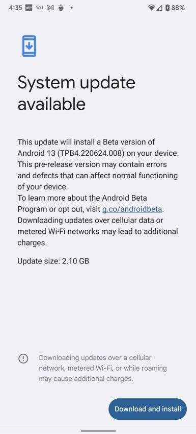Android 13 beta 4.1 geïnstalleerd op Pixel 6 Pro - Installatie van Android 13 beta 4.1 repareert vingerafdrukscanners op Pixel 6 en Pixel 6 Pro
