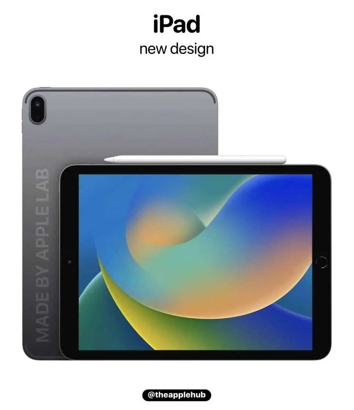 Render of the Apple iPad 10 - Render of iPad 10 shows changes being made to the entry-level tablet