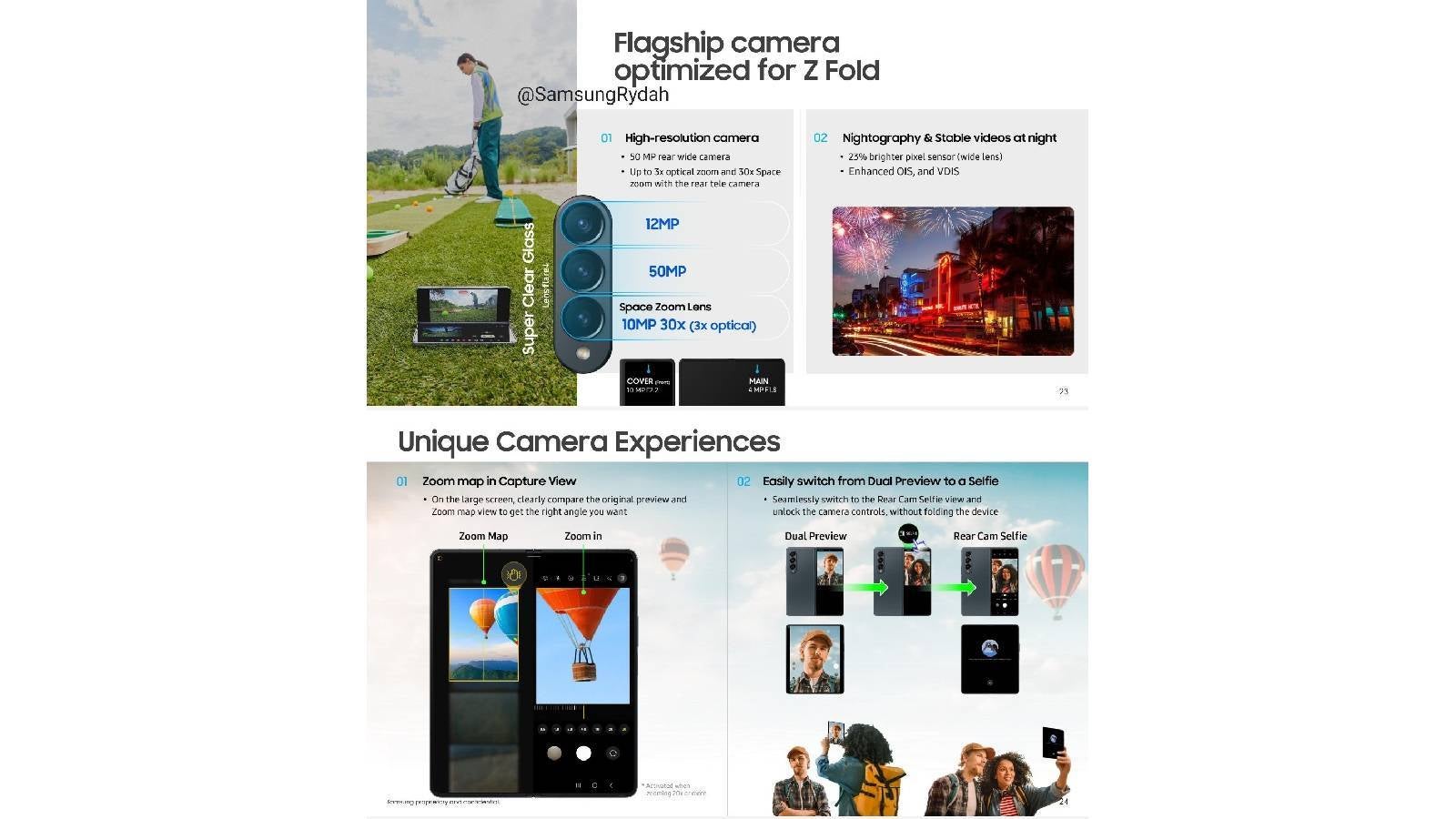 Leaked Galaxy Z Fold 4 marketing material - All but one hotly rumored Galaxy Fold 4 and Flip 4 upgrades nearly confirmed