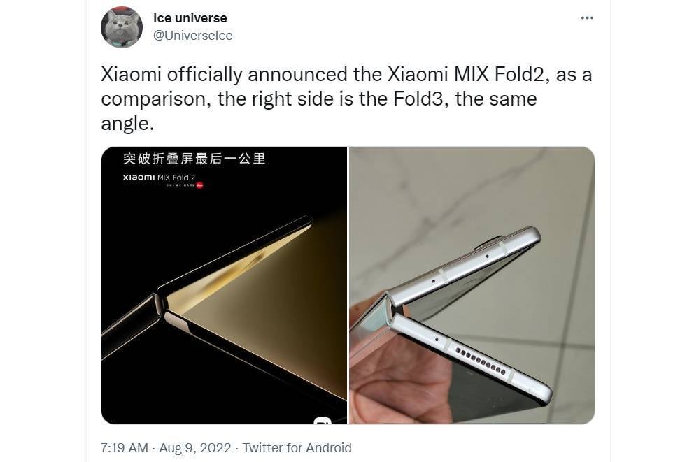 Xiaomi Mix Fold 2 yang sangat tipis datang untuk mencuri guntur Galaxy Fold 4 pada 11 Agustus