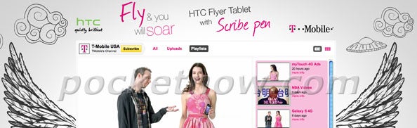 The image of the YouTube channel in this picture hints that the HTC Flyer is heading for T-Mobile USA as it is the only T-Mobile division with such a channel - HTC Flyer heading to T-Mobile USA?