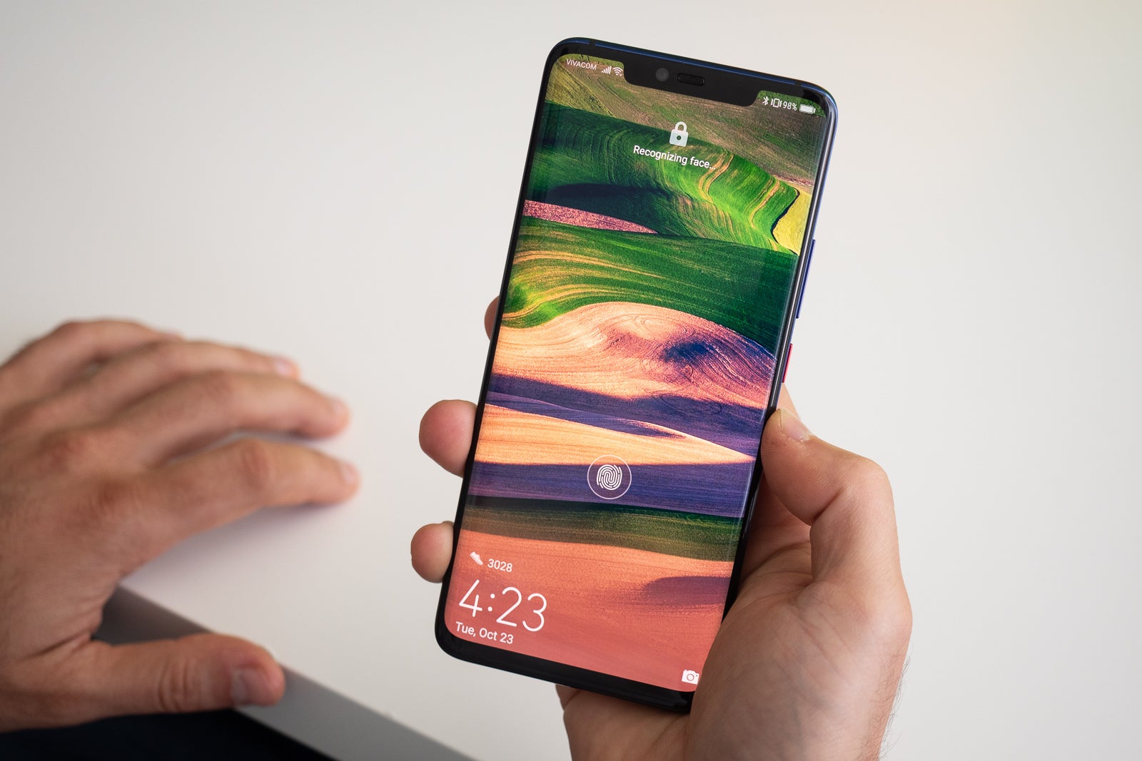 (Image credit - PhoneArena) The Huawei Mate 20 Pro supported both 3D face recognition and a fingerprint scanner - Android has written off Face ID way too soon