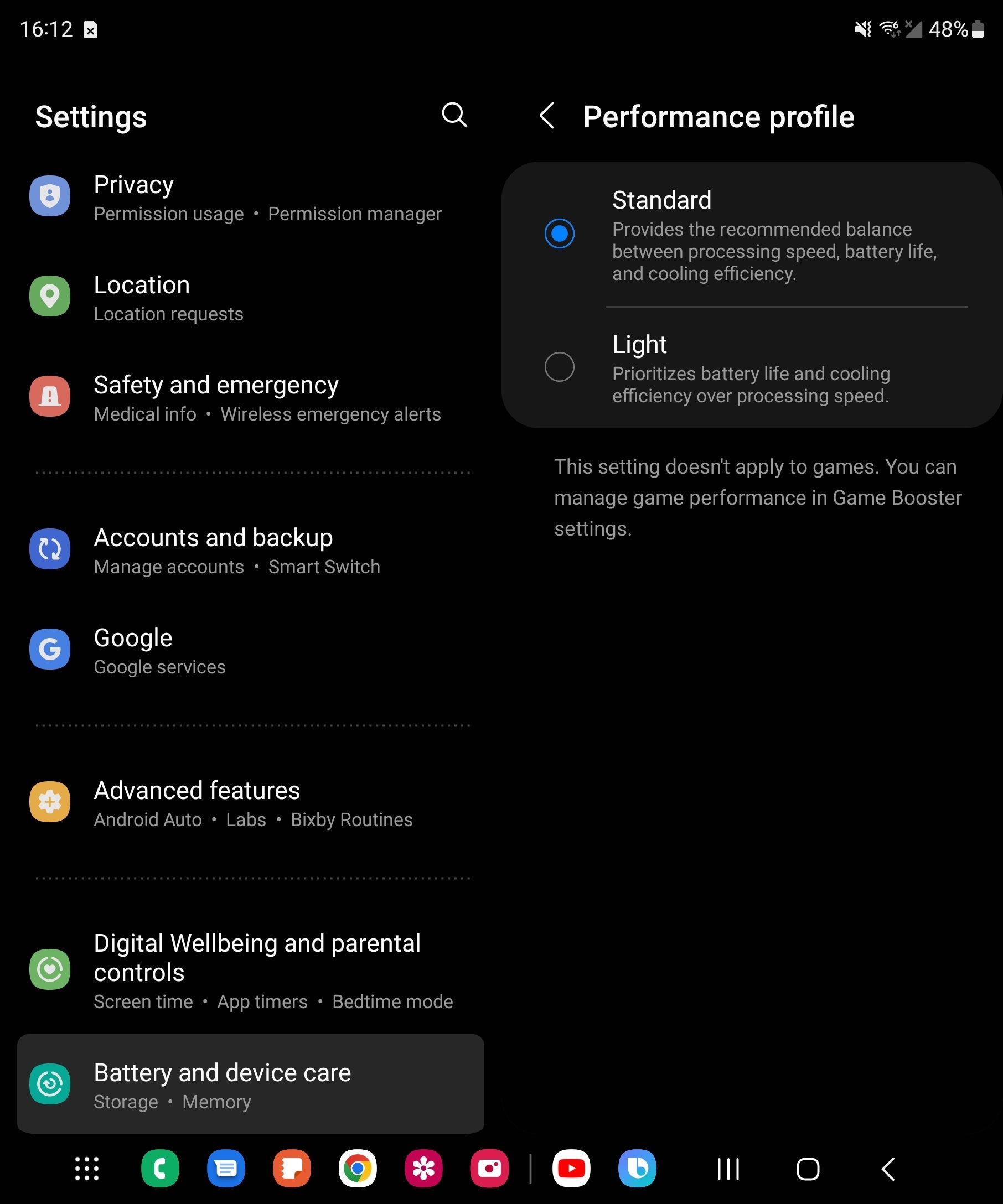 The new Z Fold 4 performance profile - Samsung's new Galaxy Z Fold 4 'Light' performance profile boosts battery life