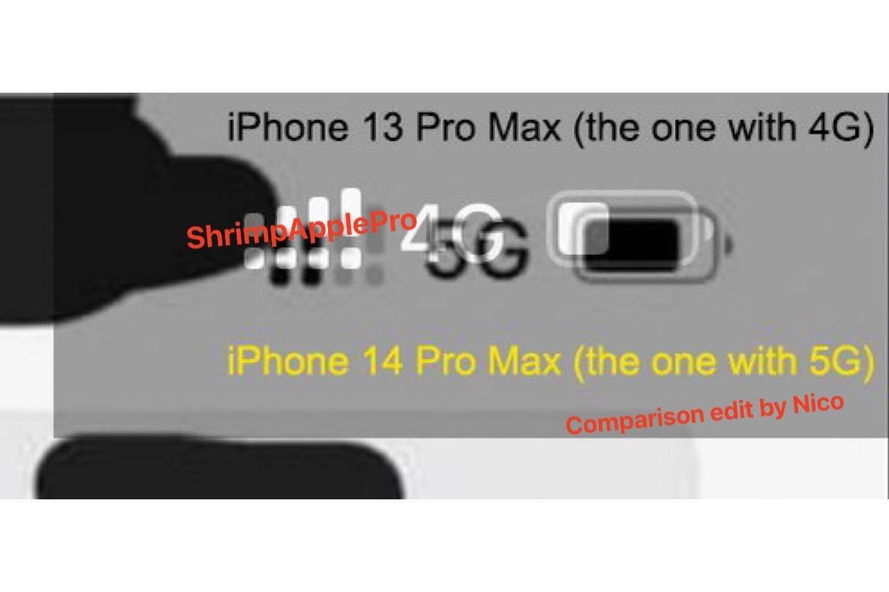 iPhone 14 Pro Max's status bar will be positioned a little lower - New round of leaks show off dark purple and blue iPhone 14 Pro Max and tweaked status bar