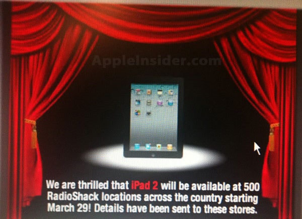 500 of the busiest Radio Shack stores will soon be offering the Apple iPad 2 - 500 Radio Shack locations to offer Apple iPad 2 starting tomorrow