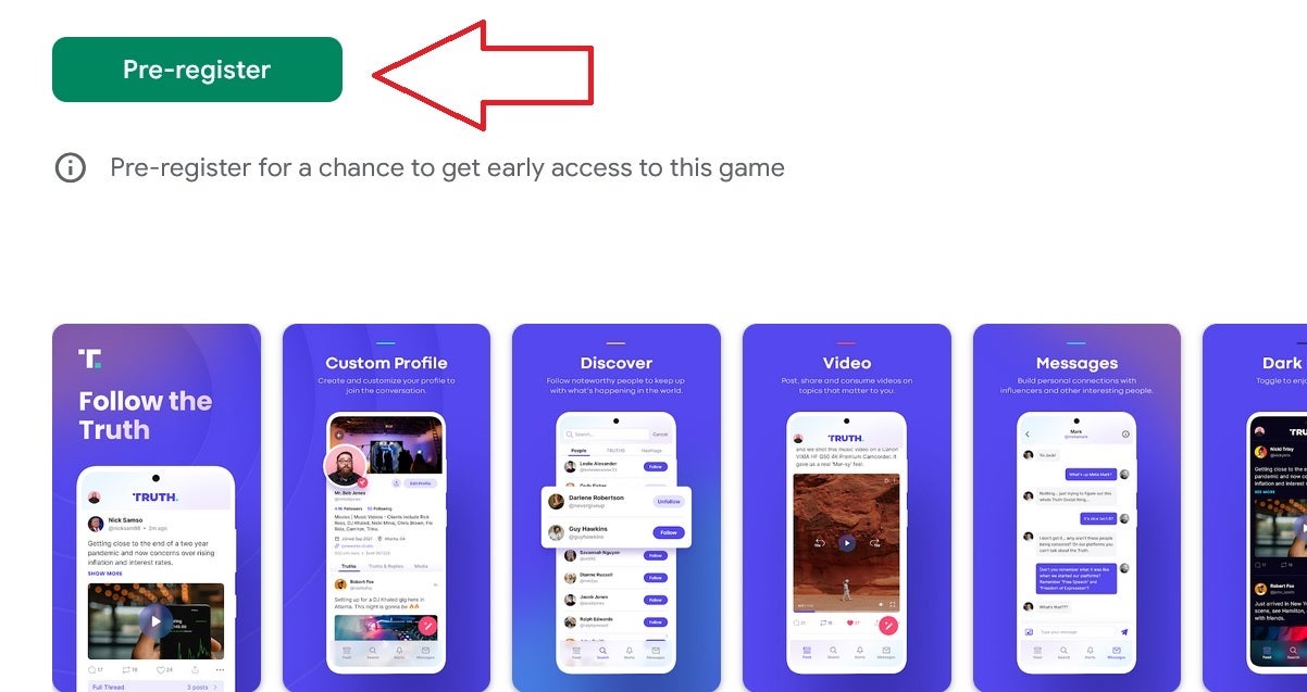 Android users can only pre-register for the Truth Social app in the Play Store - Here&#039;s why Google makes Trump&#039;s Truth Social app unavailable to 44% of Americans