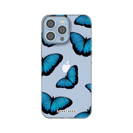 LoveCases Blue Butterfly Gel Case - For iPhone 14 Pro Max - Best iPhone 14 Pro Max cases to buy right now