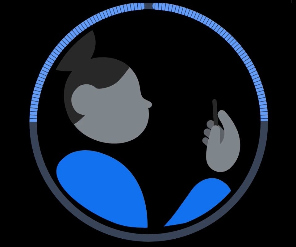 A still from the Face Unlock animation found in the Android 13 QPR1 Beta - Hidden code shows Face Unlock is coming to the Pixel 6 Pro