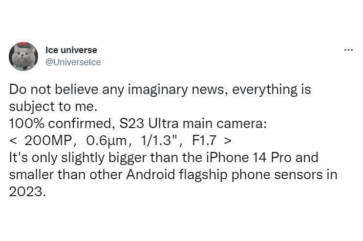 El rumor del Galaxy S23 Ultra '100% confirmado' destaca lo maravillosa que será su cámara de 200MP