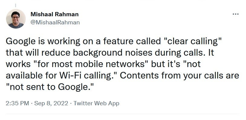 Clear Calling will remove annoying background noise from your calls - Latest Android beta reveals possible future Pixel features like Clear Calling, Spatial Audio