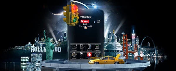 Viewers will be hypnotized by the "presentation station" that uses 3D hologrpahics to promote the BlackBerry Storm 2 in Russia  - 3D Holographic displays take BlackBerry marketing in Russia to a new place