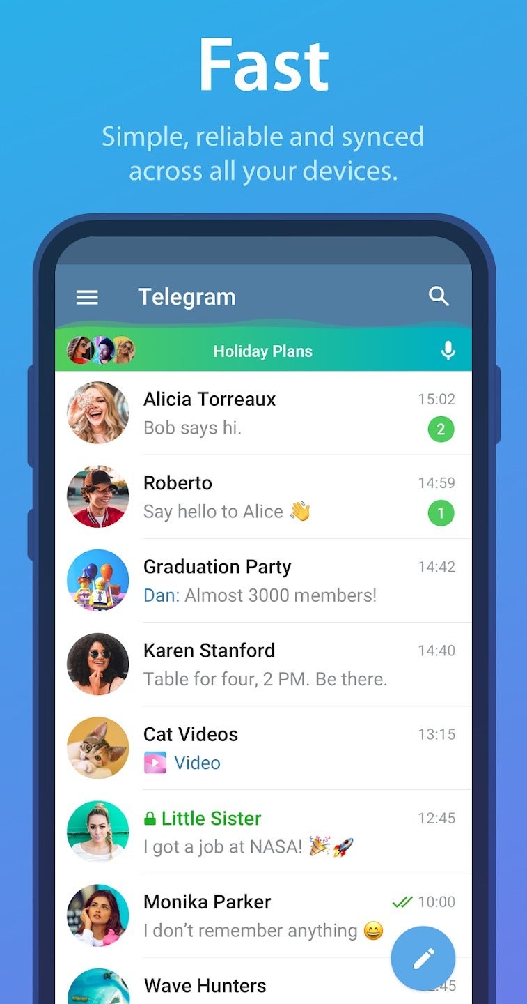 Telegram for iOS and Android