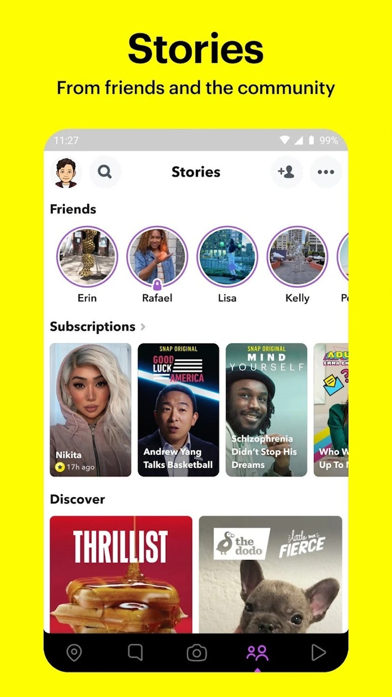 Snapchat for iOS and Android