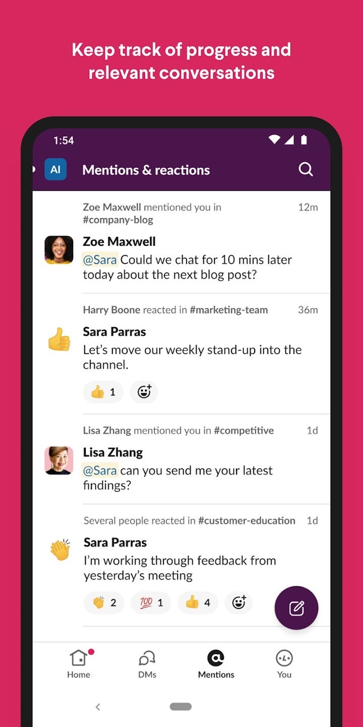 Slack for iOS and Android