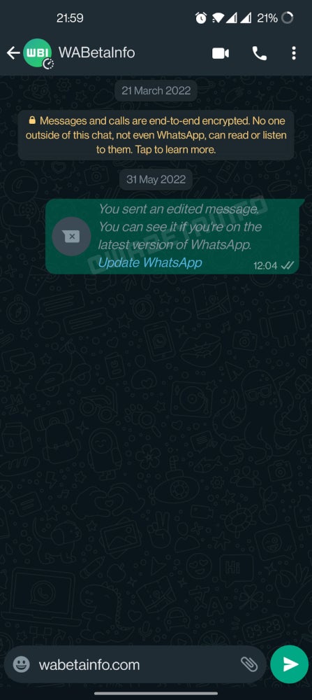 A new leak suggests that WhatsApp might soon let you edit your sent messages