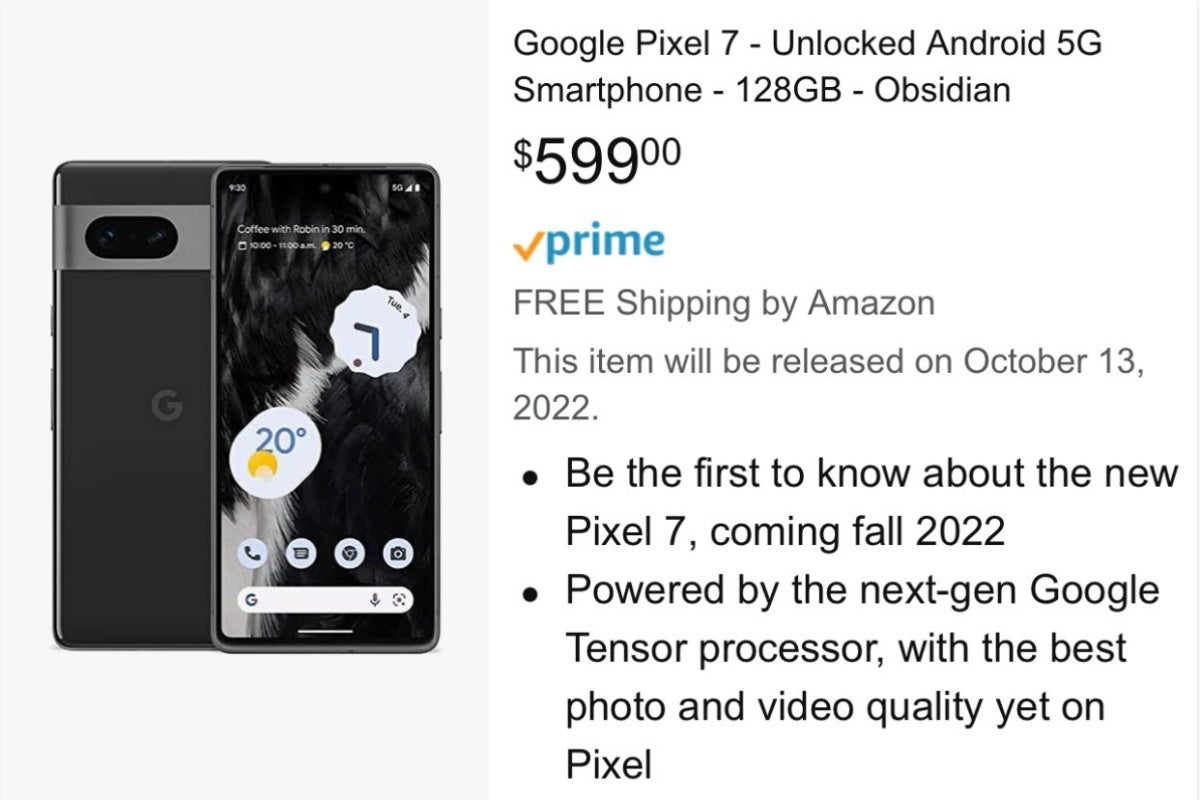 That looks pretty legit to us. - Amazon seemingly confirms reasonable Google Pixel 7 US price