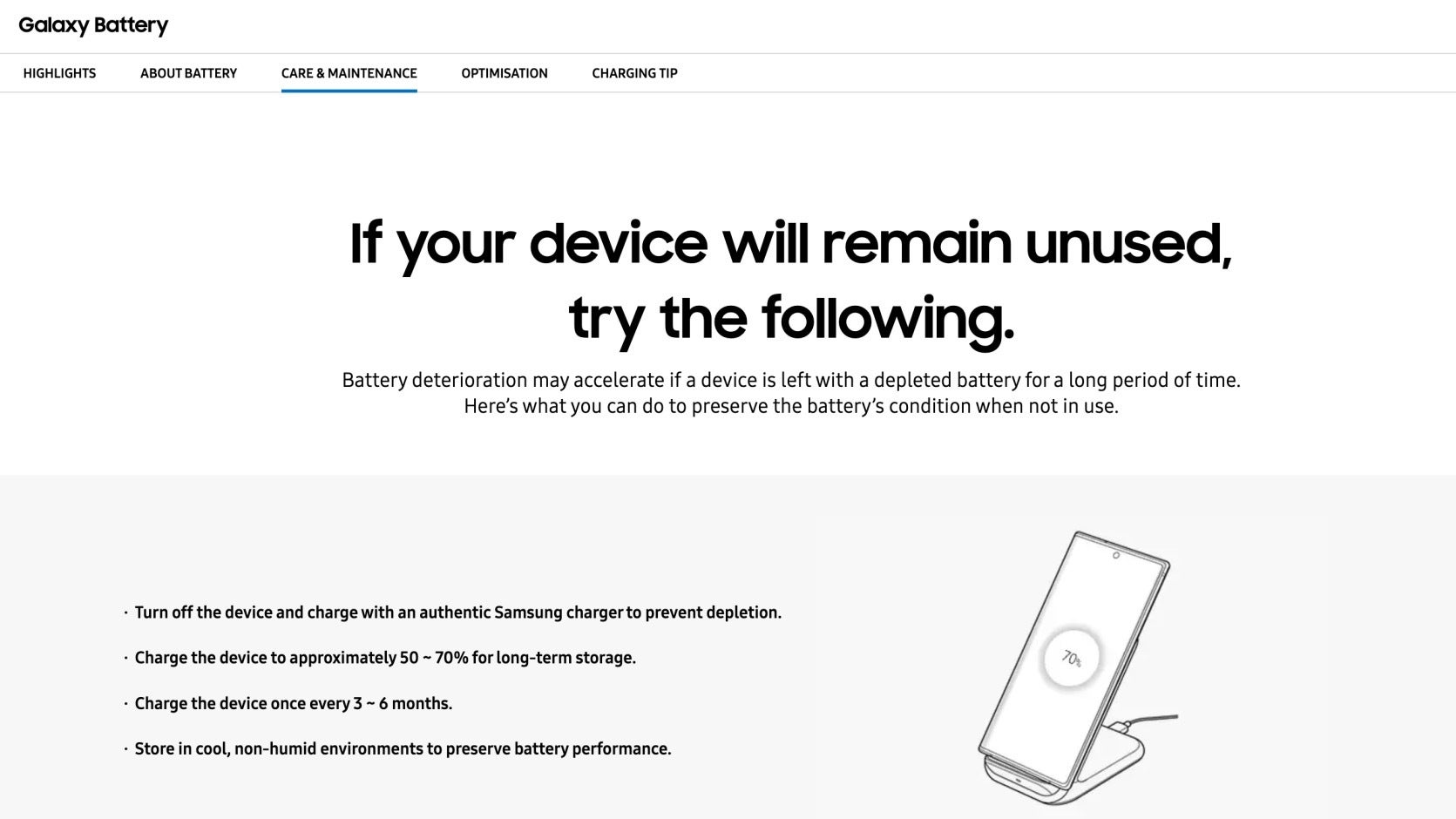 Samsung&#039;s advice on how to maintain your phone battery is good. - Samsung phones blowing up at pandemic rates, urging return of removable batteries (Samsung responds)