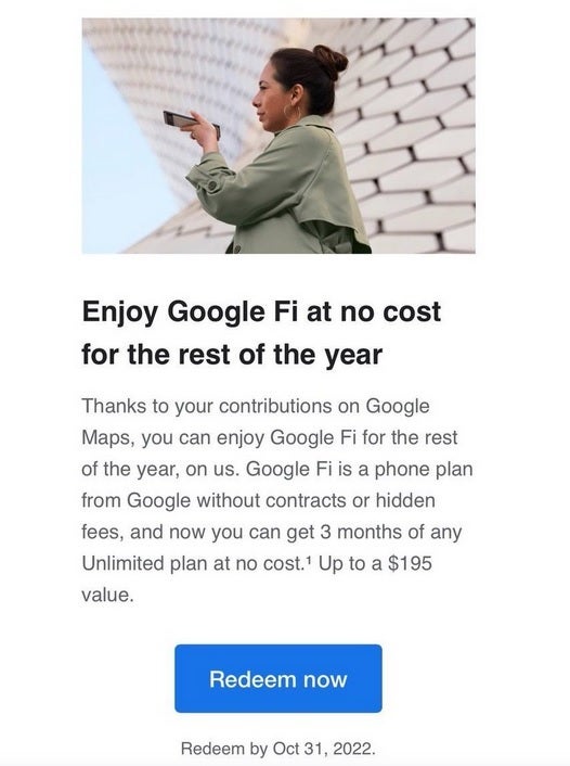 Some Google Local Guides are being rewarded with three free months of Google Fi wireless service - Some Google Maps users are receiving three free months of Google Fi wireless service