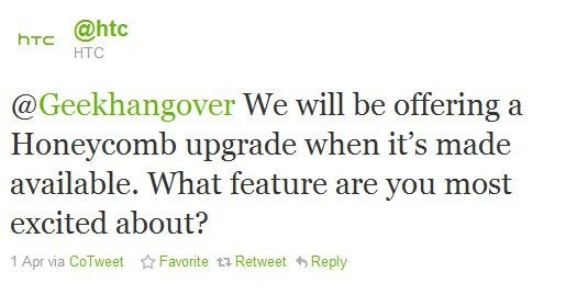 HTC states that the Flyer will indeed get Honeycomb, but only when Google gives it to them