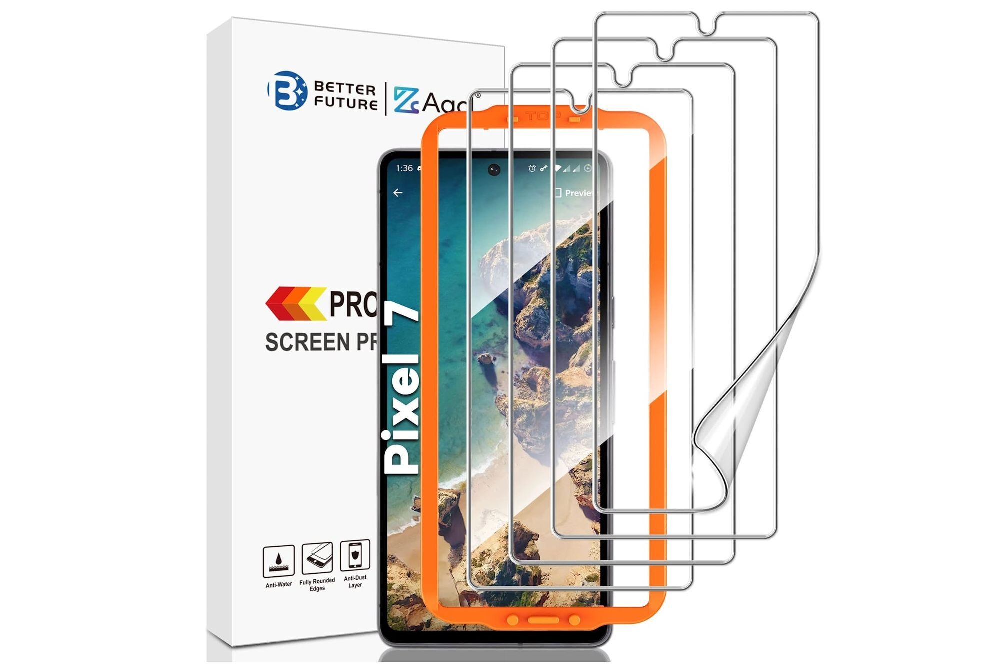 AACL Pixel 7 Series Hybrid Film Screen Protector - The best Pixel 7 series screen protectors - out handpicked models