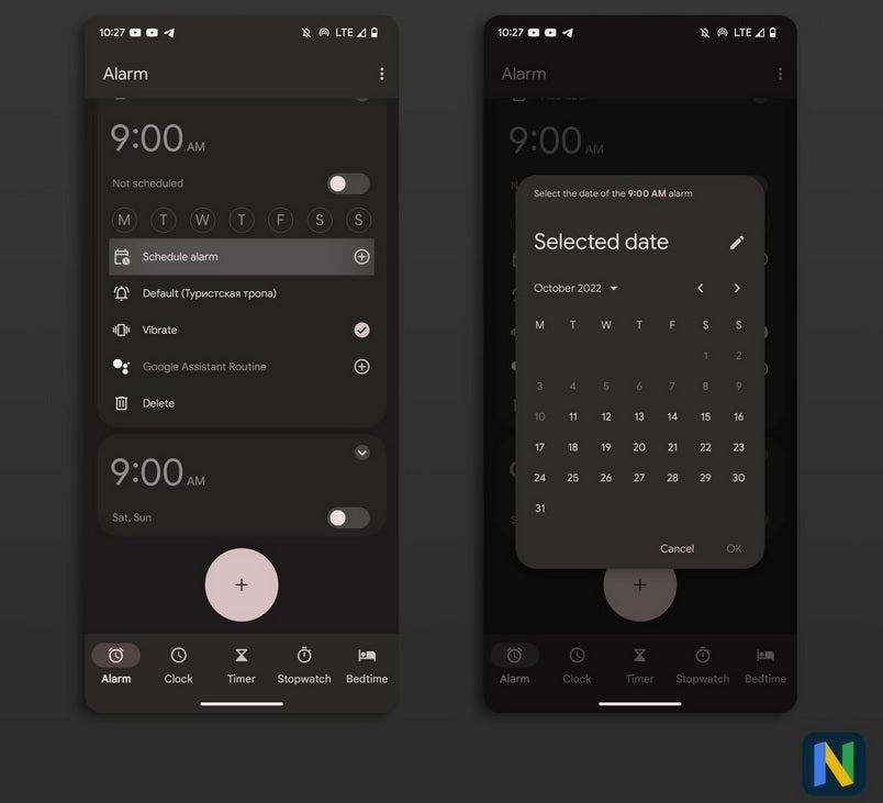 Version 7.3 of the Google Clock app allows you to enable or disable an alarm on an exact date - Google Clock update preps app for Pixel Tablet and also adds cool new scheduling feature