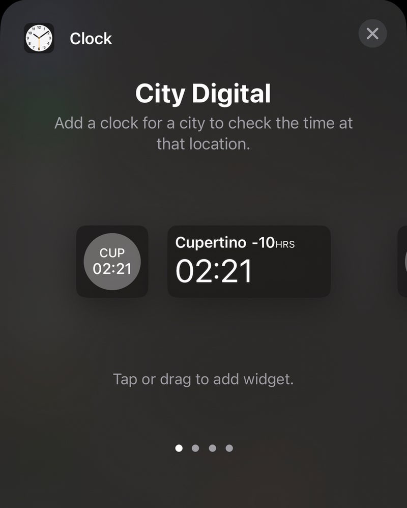 Clock widget