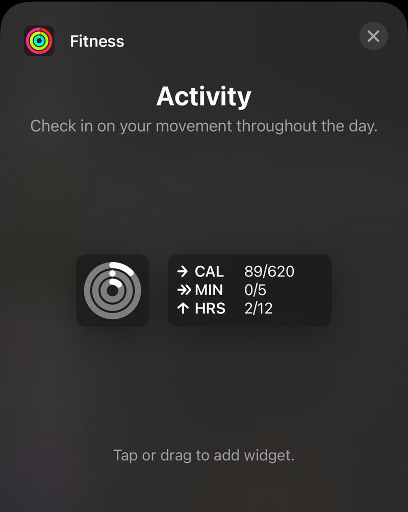 Activity widget