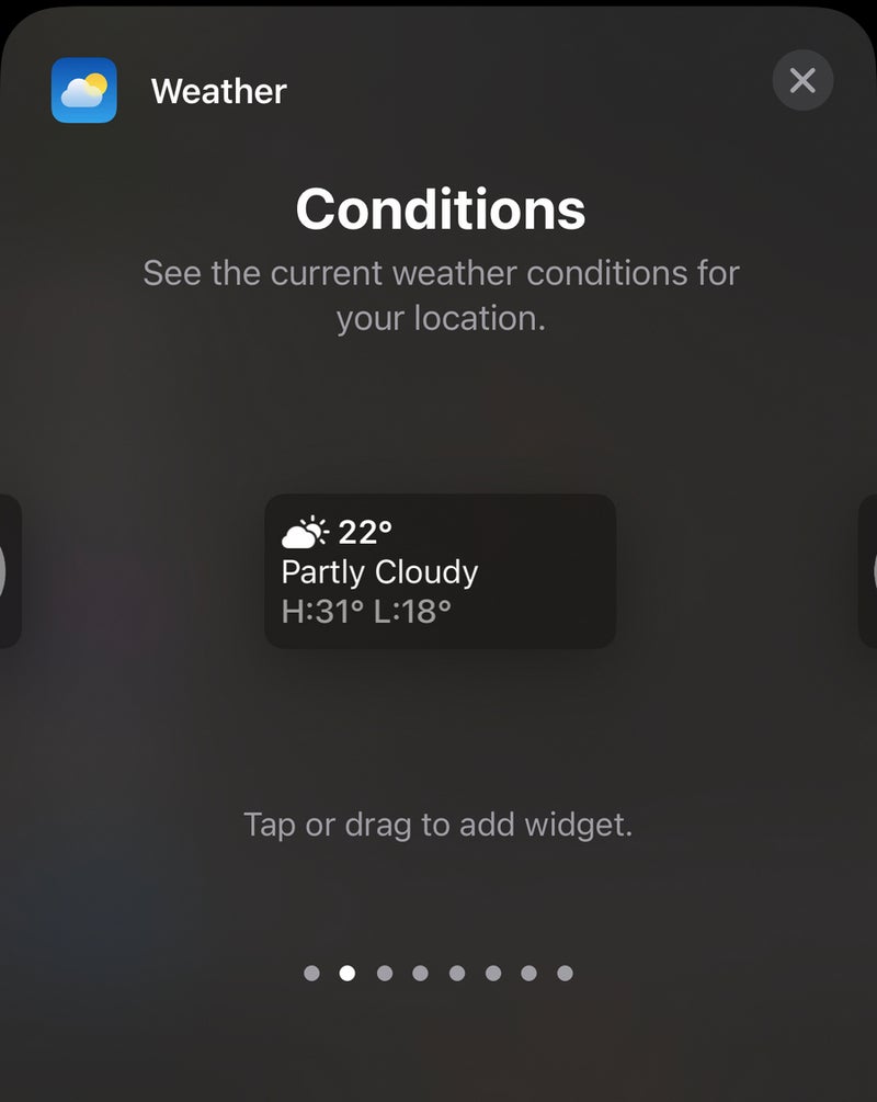 Weather widget