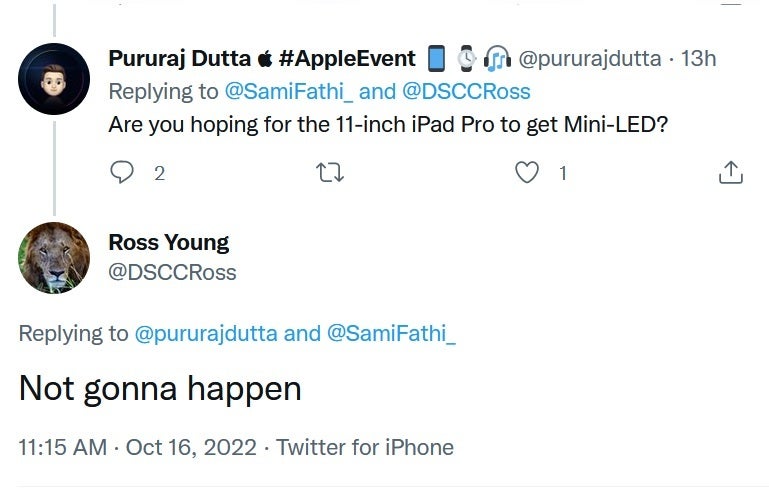 Keterangan rahasia yang sangat akurat Ross Young mengatakan bahwa tidak mungkin Apple akan menggunakan layar LED mini untuk iPad Pro 11 inci tahun ini - Salah satu keterangan rahasia paling akurat di Twitter mengatakan iPad Pro 11 inci tidak akan menampilkan layar LED mini