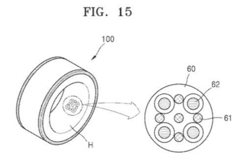 The ring’s tiny but elaborate sensor system, as presented in the patent filings. - Samsung has begun work on a health tracking ring