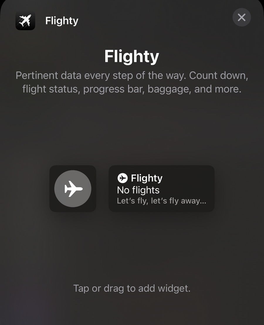Flighty for iOS - Best lock screen widgets for iOS 16