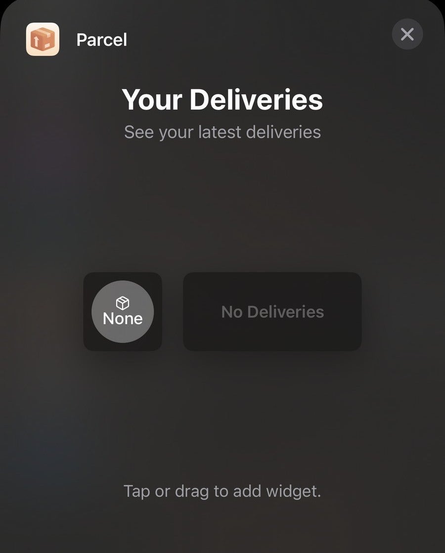 Parcel for iOS - Best lock screen widgets for iOS 16