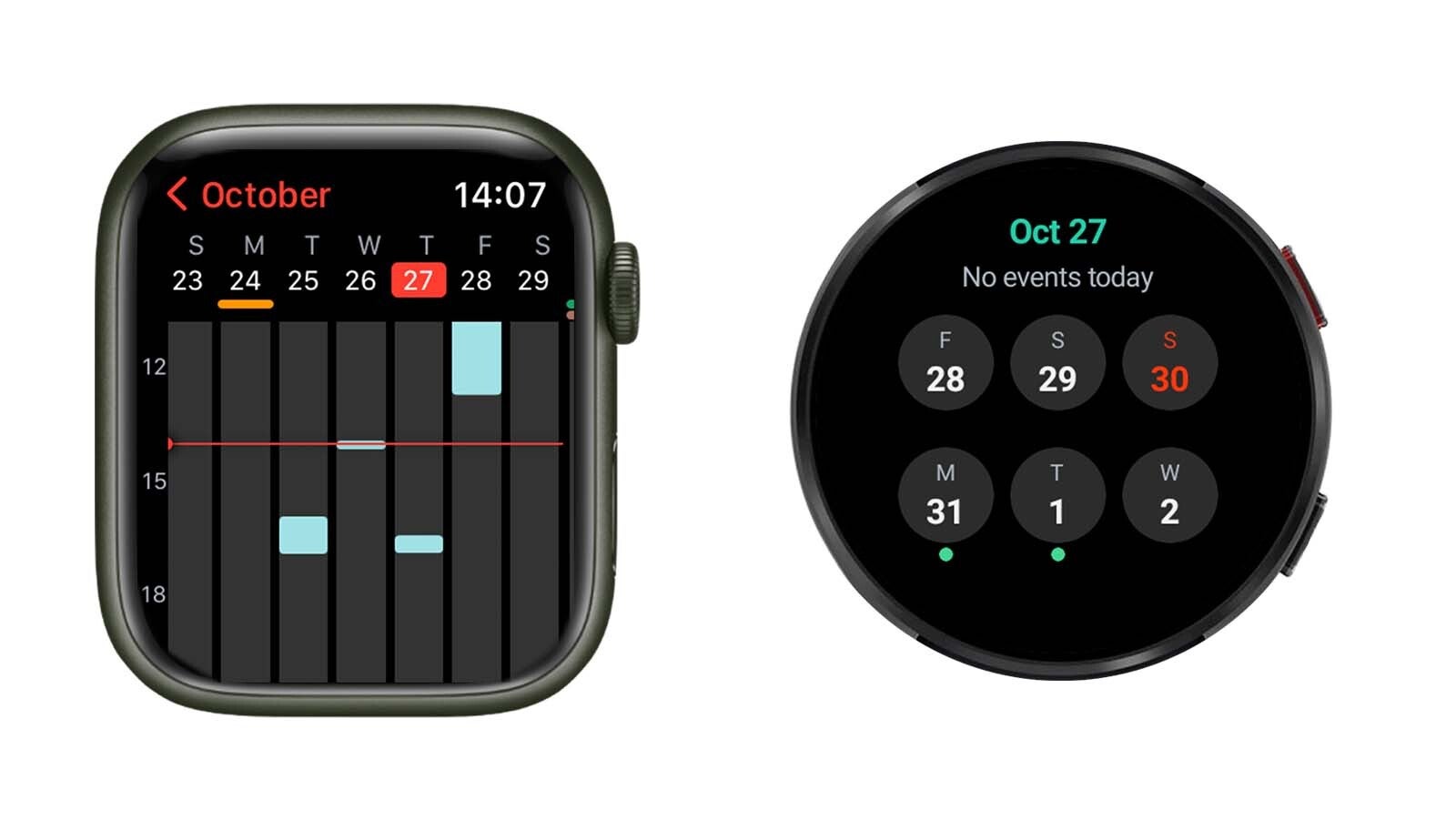 Comparación de la interfaz de Apple Watch vs Samsung Galaxy Watch: ¿Son los relojes inteligentes redondos terriblemente poco prácticos?  Porque el Apple Watch rectangular tiene mucho más sentido