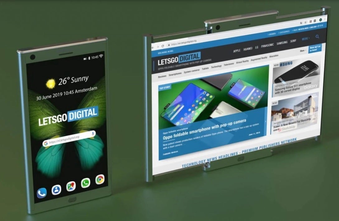 LetsGo Digital render of a Samsung rollable based on a patent filing - Here&#039;s why one analyst doesn&#039;t expect Samsung to produce rollable or slidable phones
