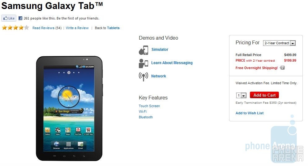 Verizon follows suit in lowering the price of the Samsung Galaxy Tab to $200 on-contract