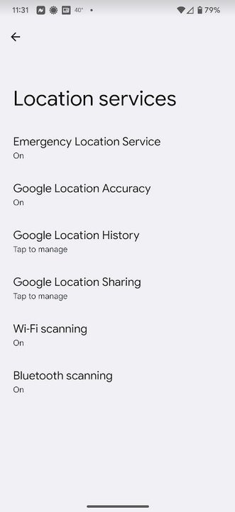 Location services page on Android 13 QPR1 Beta 3.5 - Google's "dark patterns" trick users into revealing personal data; lawsuit settled for $392 million