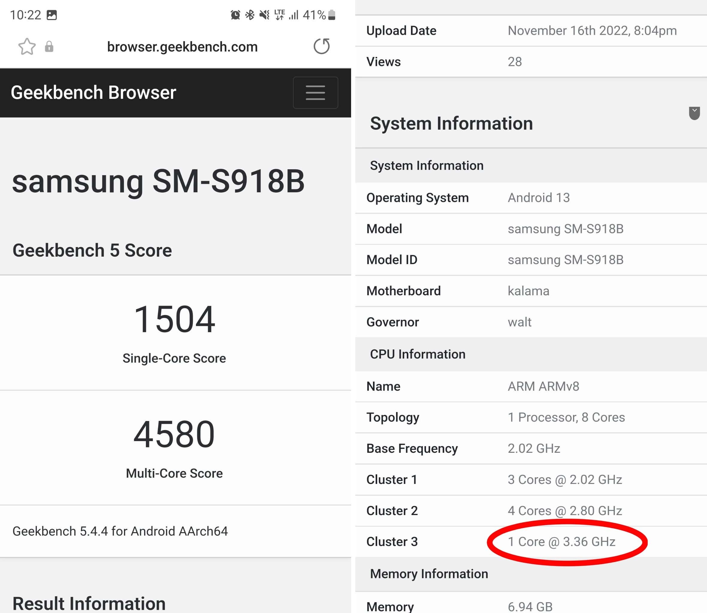 Crédit d'image - @UniverseIce - Samsung aurait un Snapdragon 8 Gen 2 overclocké pour la série Galaxy S23