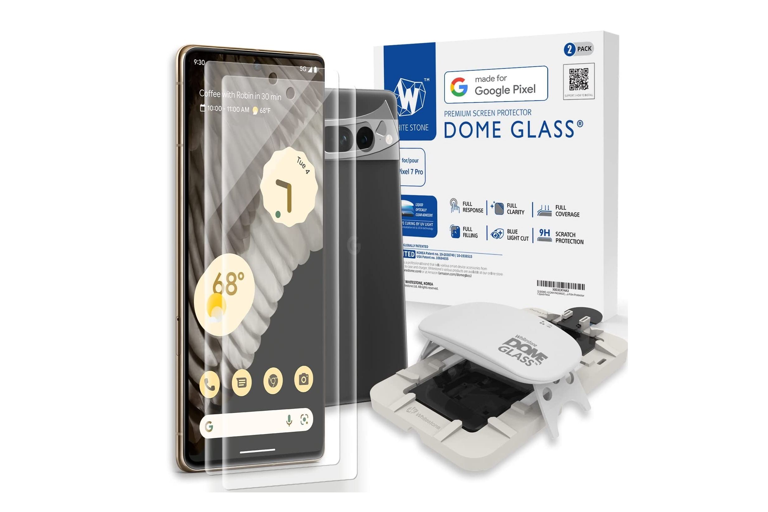 Whitestone Dome Glass Screen Protector for Google Pixel 7 Pro - The best Pixel 7 series screen protectors - out handpicked models