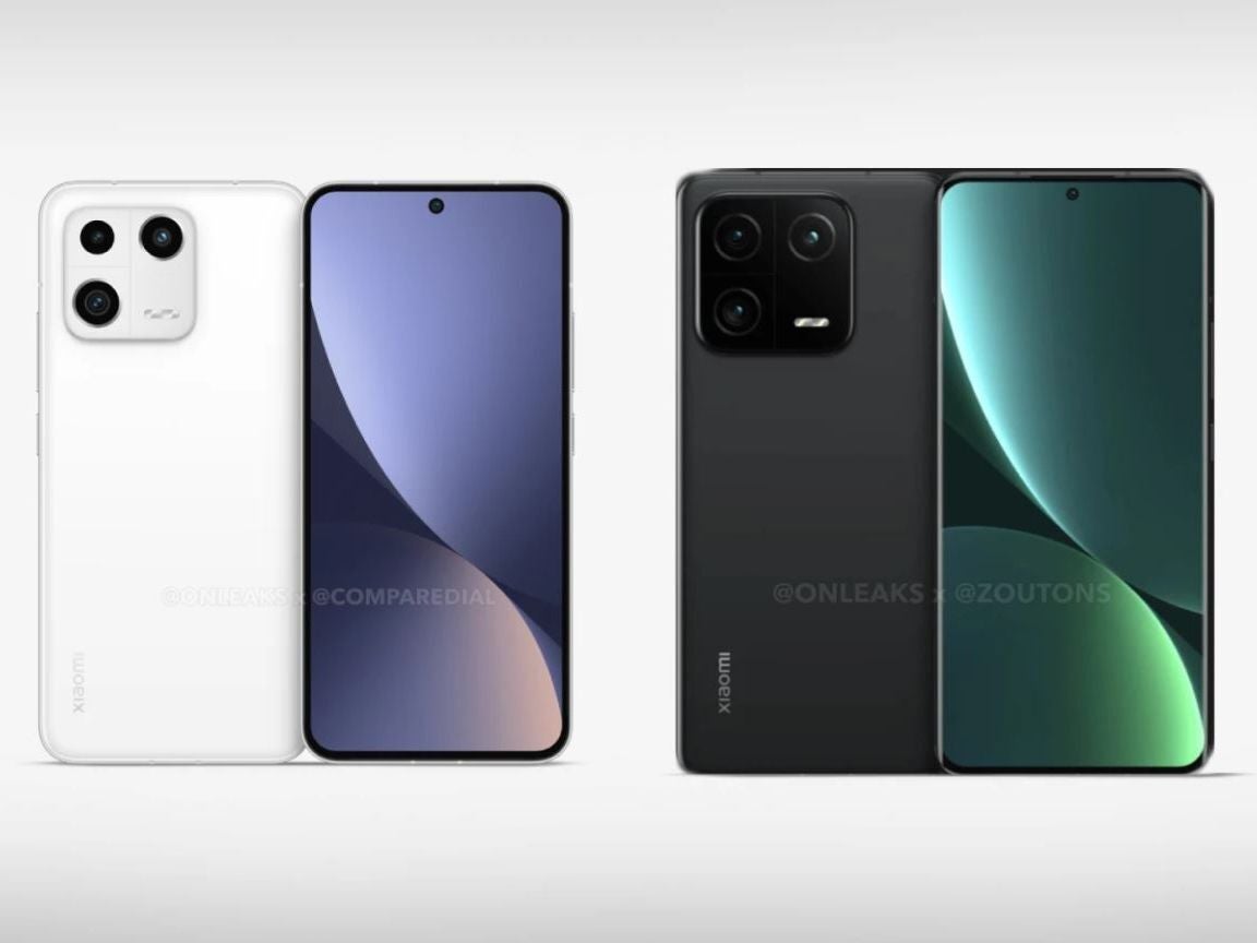 Render smartphone Mi 13 dan Mi 13 Pro yang baru-baru ini bocor.  - Xiaomi menjadwal ulang acara peluncuran untuk seri Mi 13, tetapi alasan dan tanggal barunya tidak jelas