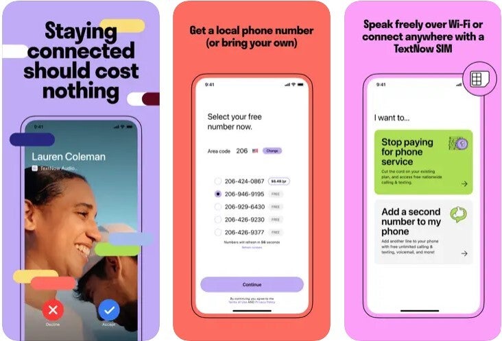 TextNow app - Best apps for a free second phone number on iOS and Android