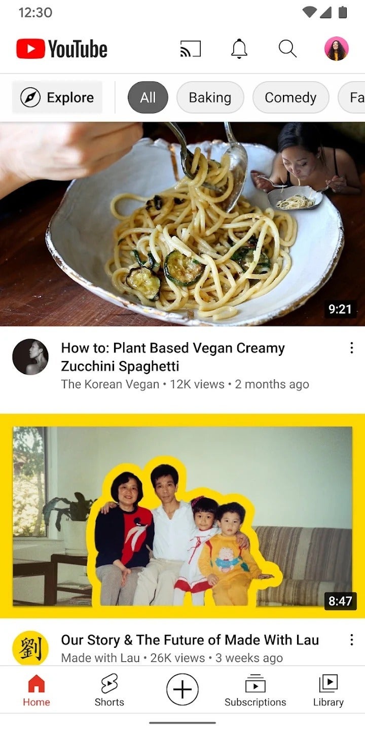 YouTube for Android and iOS