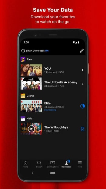 Netflix for iOS and Android